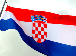 Flying Croatian flag