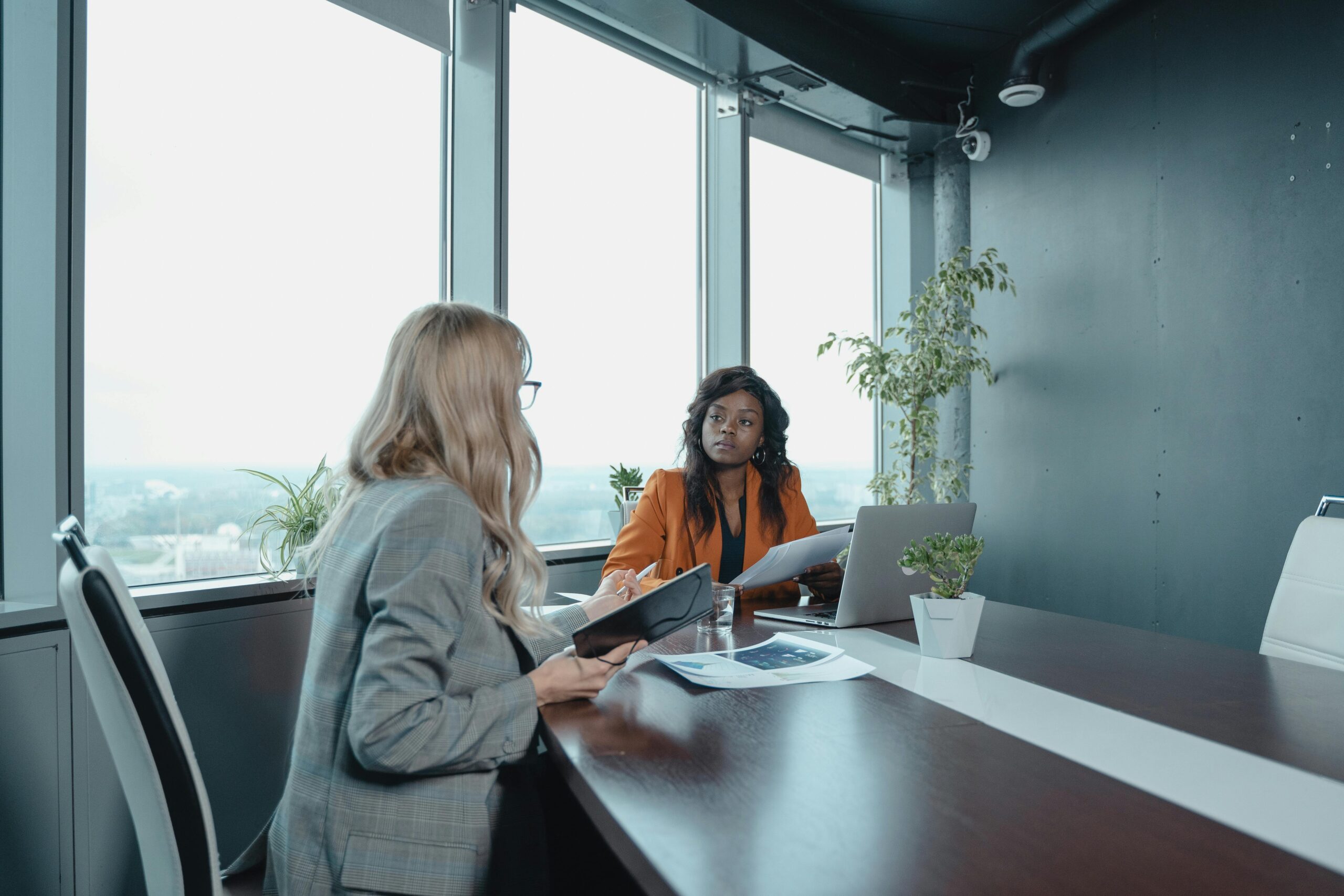 Executives in conversation