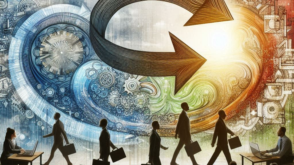 Graphic showing "winds of change"