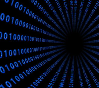 Image of ones and zeros to represent binary data