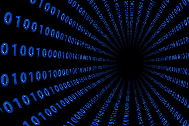 Image of ones and zeros to represent binary data