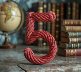 a red number five