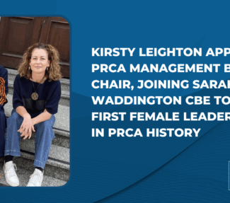 PRCA Chair Sarah Waddington pictured with Kirsty Leighton