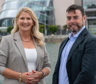 James McCann, pictured right, is the founder of ClearStory. He is pictured with Caroline Dunlea, CEO of Core Optimisation