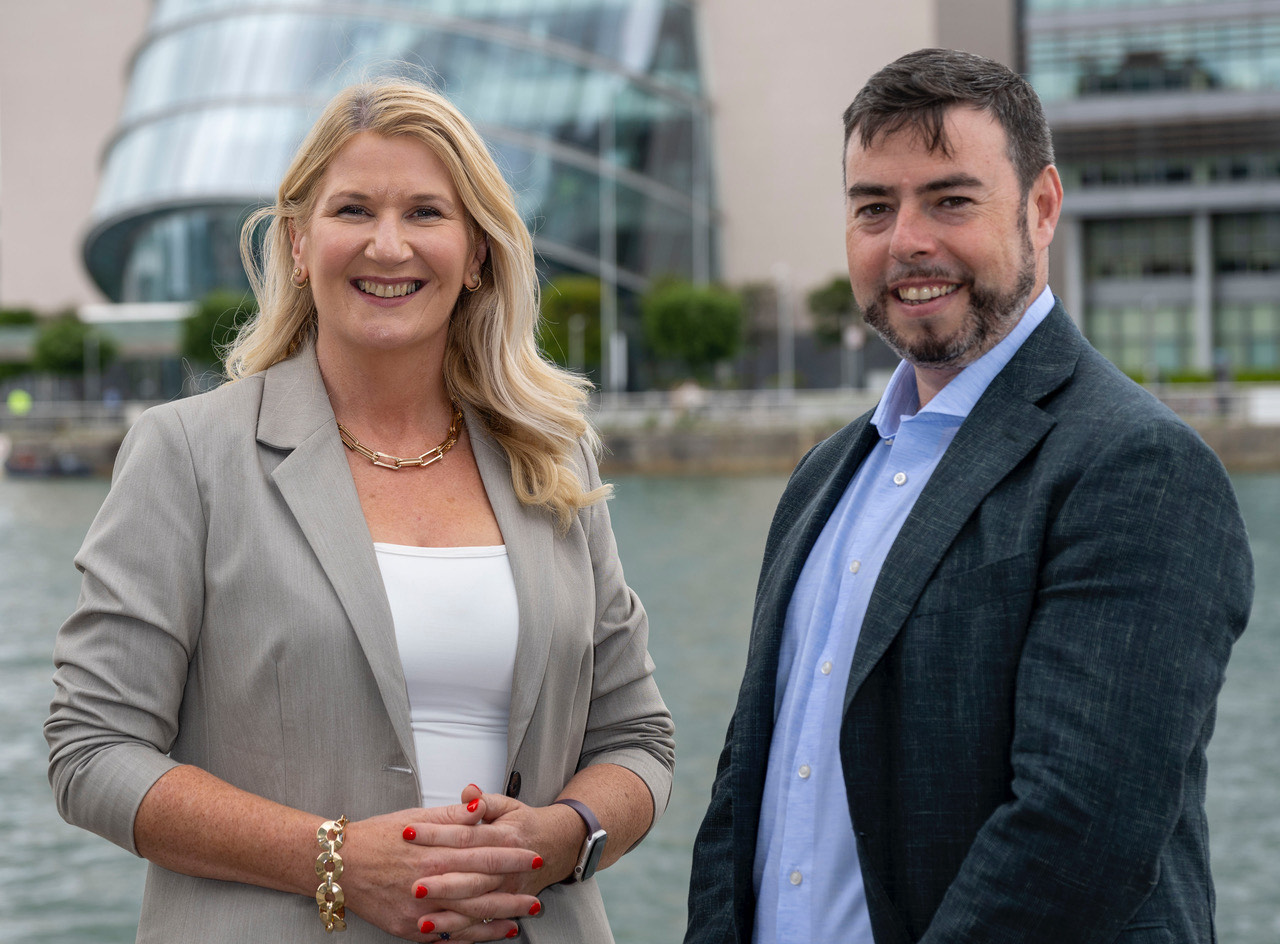 James McCann, pictured right, is the founder of ClearStory. He is pictured with Caroline Dunlea, CEO of Core Optimisation