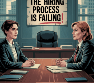 Job interview with younger hiring manager meeting with older candidate