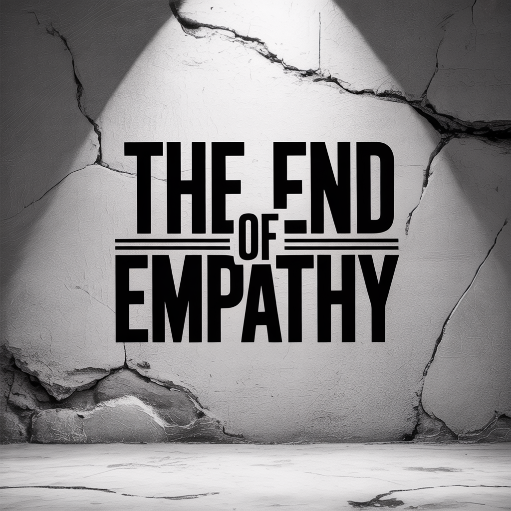 "The End of Empathy" poster on cracking wall