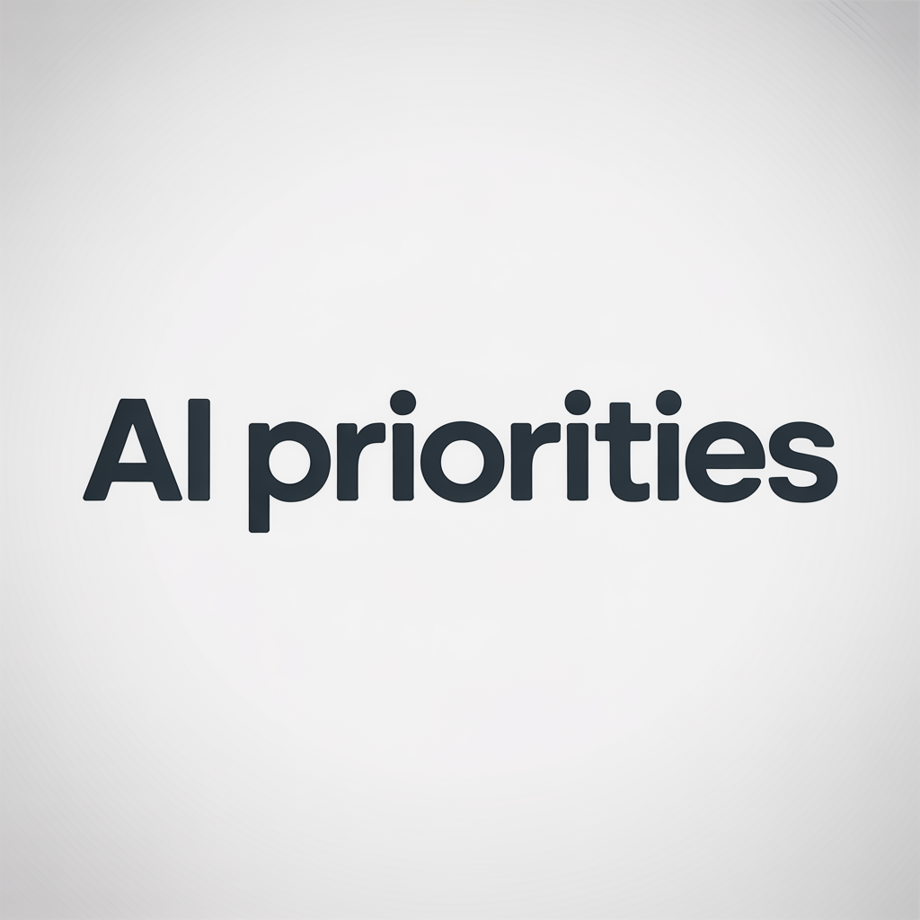 "AI Priorities" against a white background