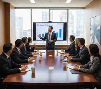 Presentation at a board meeting