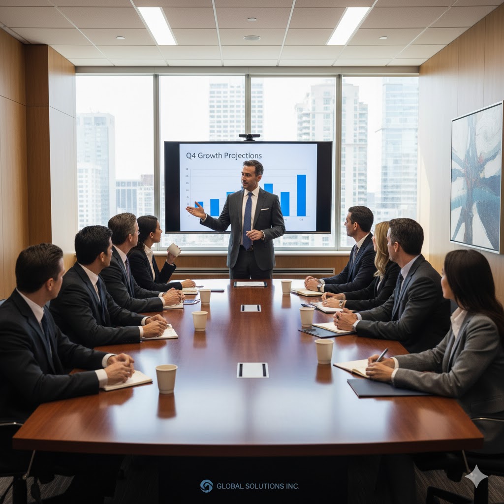 Presentation at a board meeting